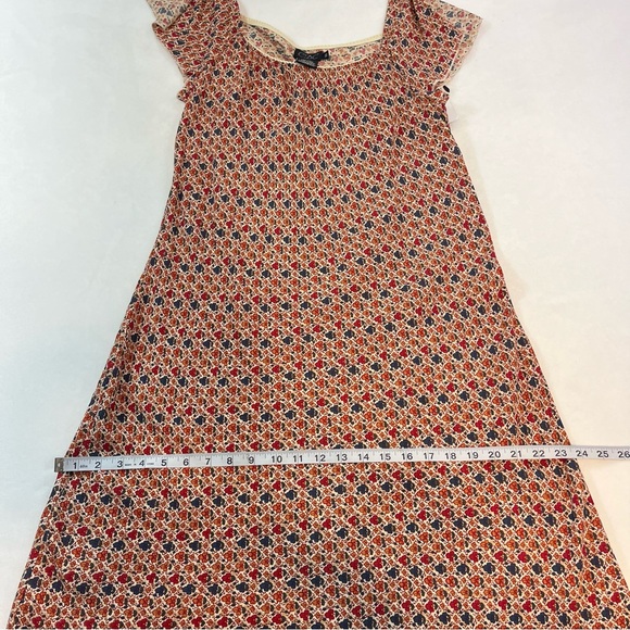 Y2K CDC Rampage Gypsy Milkmaid Wench Micro Floral Midi Dress 10 NWT Whimsy - Picture 12 of 12